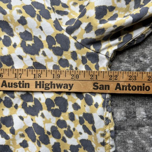 Cabi The Dreamer Providence Shirt Jacket Large Yellow Gray Leopard Animal Print - Picture 4 of 8